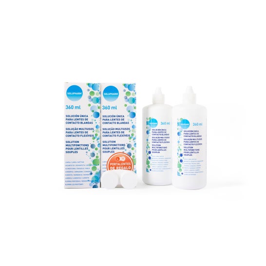 Solupharm enkelvoudige oplossing voor zachte contactlenzen 2x360ml