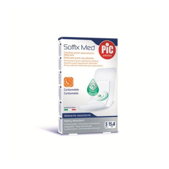 Pic Soffix Med Antibacterial Post Op Adhesive Adhesive 15 X 8 C