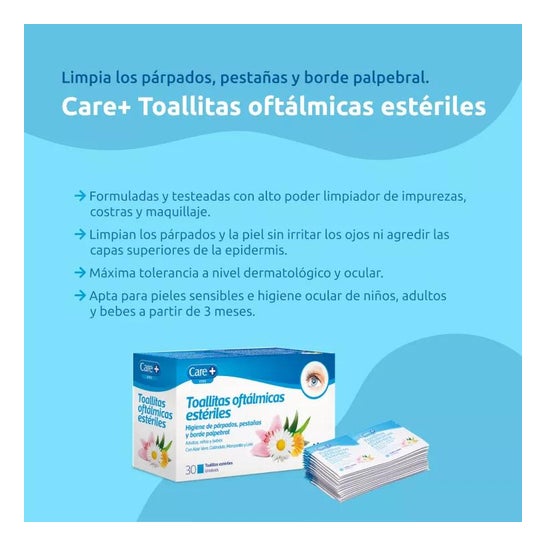 Pielęgnacja + Sterylne chusteczki okulistyczne 30 sztuk Pielęgnacja + Sterylne chusteczki okulistyczne 30 sztuk
