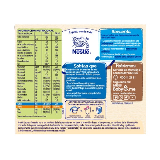 Nestlé papilla galleta 250 ml+250 ml