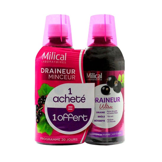 Milical Drainer slimming drainer with blackcurrant taste including 1 Offered 2 x 500 ml