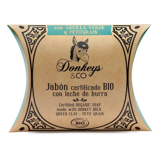 Donkeys & Co Argilla verde e sapone di piccolo grano 100g