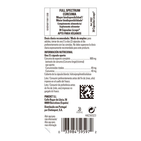 Solgar Full Spectrum Cúrcuma 30 perlas