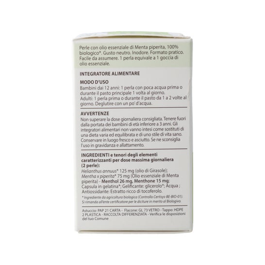 Pranarôm Perlas de Aceite Esencial de Menta Piperita BIO 60 caps