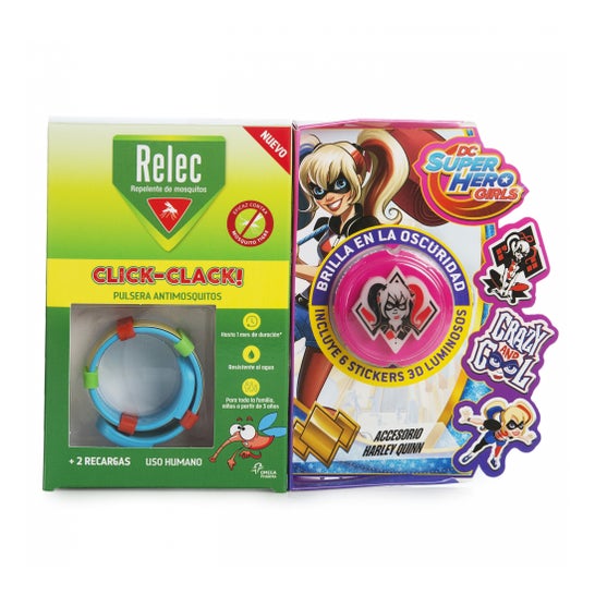 Relec Antimosquito Bracciale Click-Clack Harley Harley Quinn