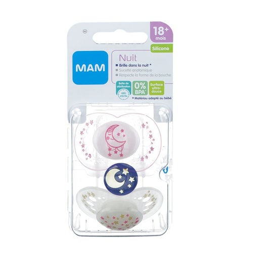 Ciuccio Mam Night18M+Bte Sterx2