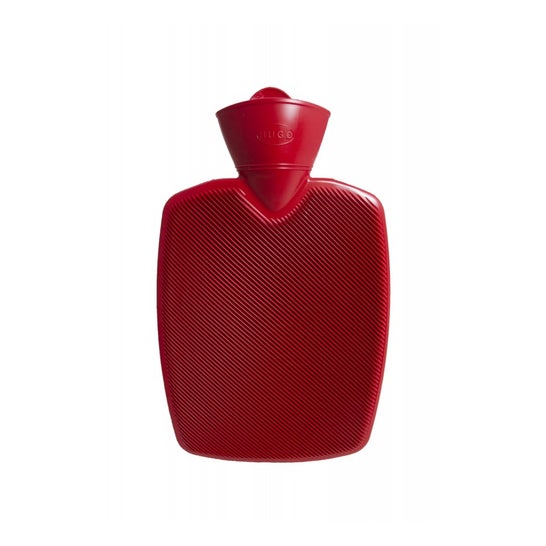 Hugo Frosch Botella de Agua Caliente Acanalada Rojo 1,8l