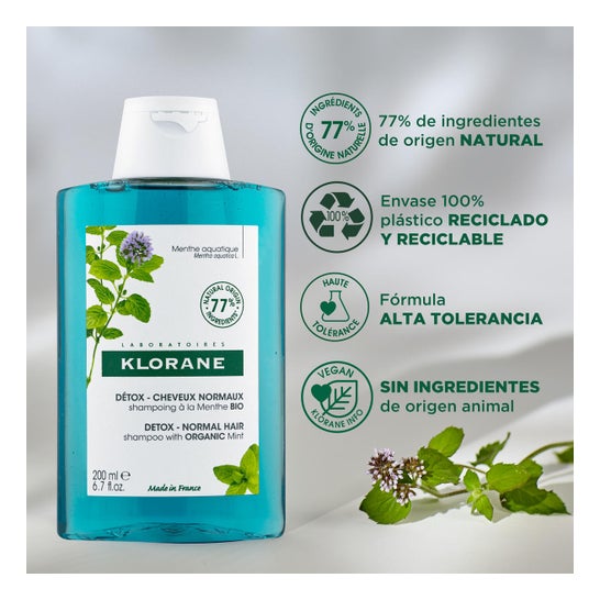 Klorane Champú a la Menta BIO 200ml