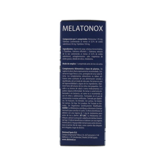 Dietmed Melatonox Melatonina Valeriana & Triptofano 60 comp