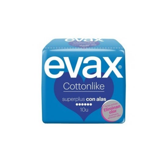 Evax compresas Cottonlike Superplus con alas 10uds