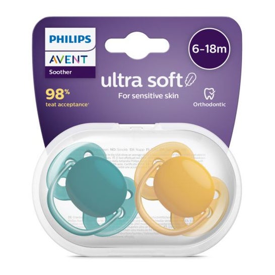 Philips Avent Chupete Silicona Ultra Soft 6 - 18 Meses 2uds