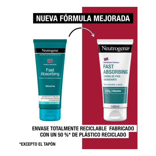 Neutrogena® Crema Pies Absorción Inmediata Textura ligera 2x100 ml