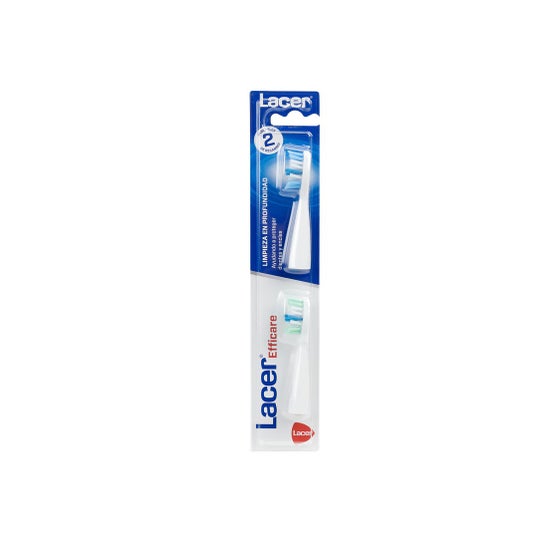 Lacer Efficare elektrische tandenborstel onderdelen 2 hoofden