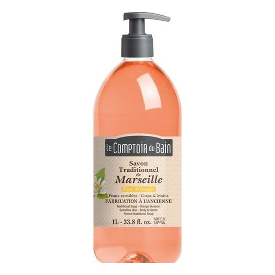 Le Comptoir Du Bain Jabón Tradicional de Marsella y Azahar 1L