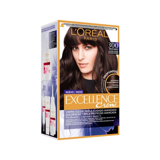 L'Oréal Kit Excellence Tinte 300 True Dark Brown