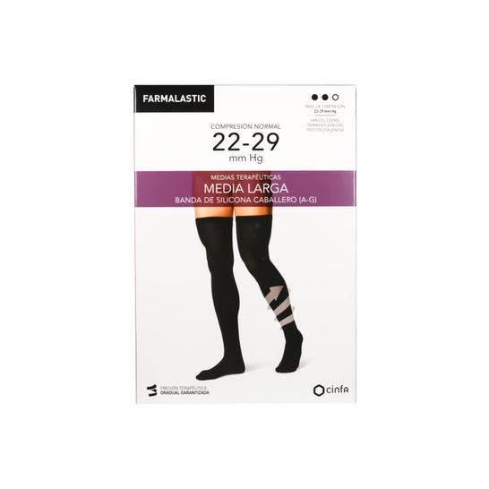 Farmalastic Medium Long Men's Normal Black Size P 1 Pair