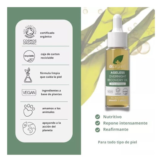 Dr. Organic Ageless Aceite Noche Algas Marinas 30ml Dr. Organic Ageless Aceite Noche Algas Marinas 30ml