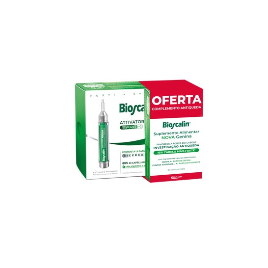 Bioscalin Ativador Capilar 10ml + Nova Genina Suplemento Alimentar 30comp