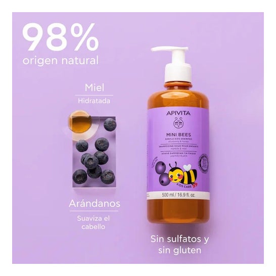 Apivita Kids Mini Bees Champú Miel Arándano 500ml Apivita Kids Mini Bees Champú Miel Arándano 500ml