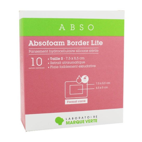 Absofoam Border Lite Pansement 7,5x8,5cm 10 Sobres