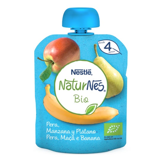 Nestle Naturnes Bio Pera Manzana Y Platano  Bolsita 90g
