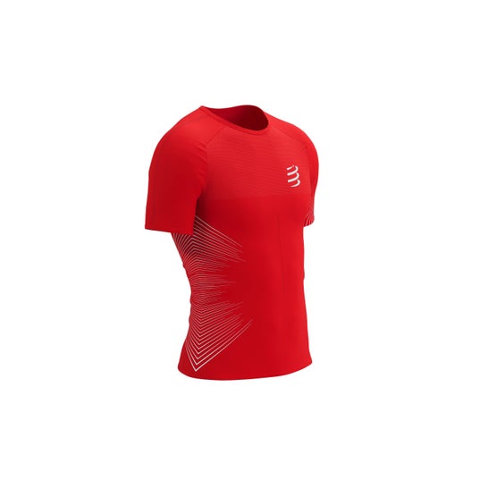 Compressport Performance Ss T-Shirt M High Risk Red White 1ud