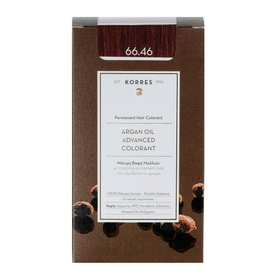 Korres Huile d'Argan Coloration 66.46 Foncé Cuivré Violine Intense 50 ml