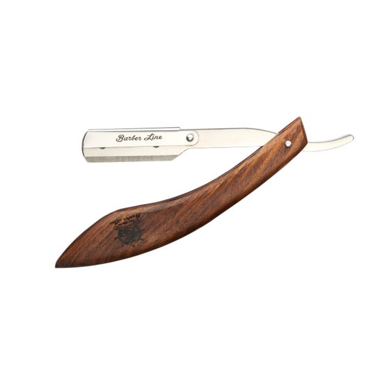 Eurostil Barber Line Shaving Razor Wood Handle