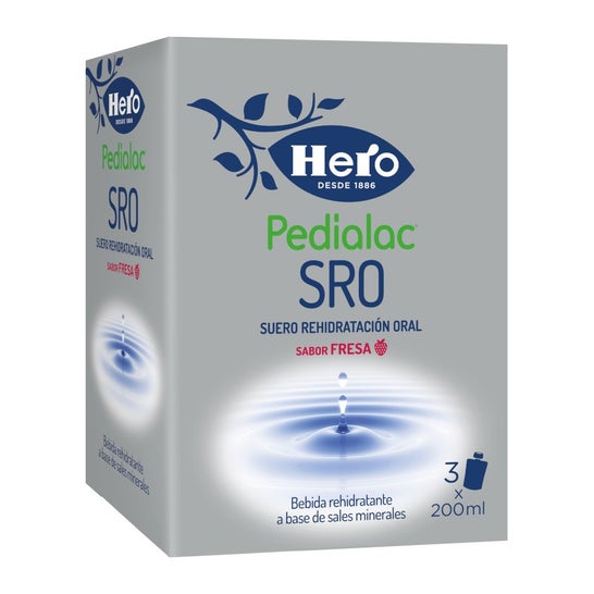Hero Pedialac SRO Suero Rehidratación Oral Fresa 3x200ml