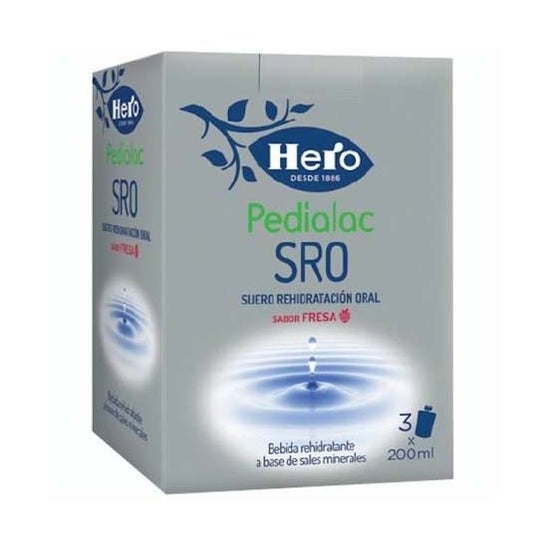 Hero Pedialac SRO Suero Rehidratación Oral Fresa 3x200ml