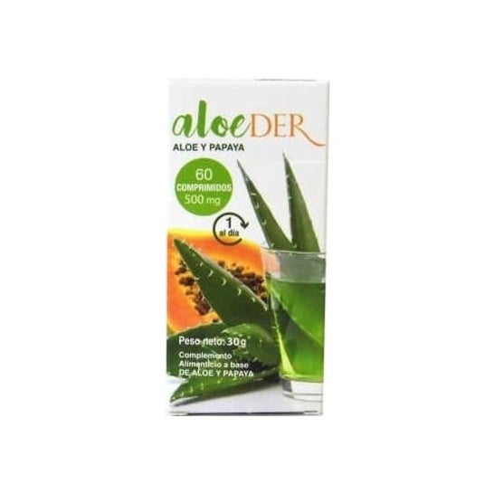 AloeDER Aloe y Papaya 500mg 60comp