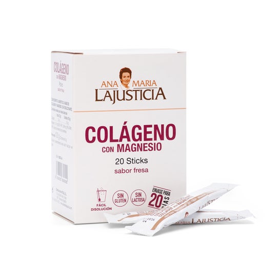 Ana Maria Lajusticia Collagen Magnesium Strawberry 20 Sticks