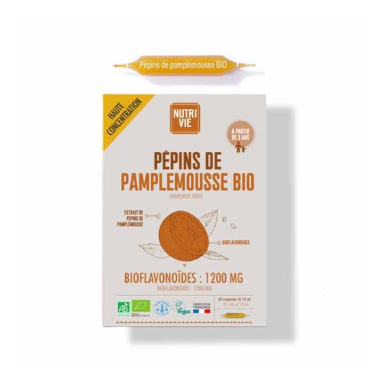 Nutrivie Pépins De Pamplemousse Bio 20 Ampoules