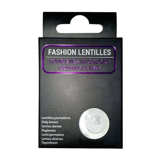 Fashion Lentilles Halloween Lentillas UV Glow White 1ud