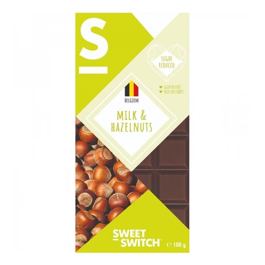 Sweet Switch Cioccolato Belga Latte Nocciole Senza Glutine 100g