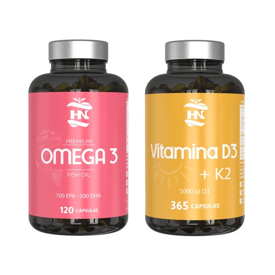 HN Pack Premium Omega 3 120 caps + Vitamina D3 365 caps