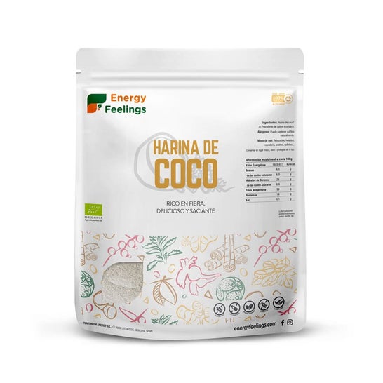 Energy Feelings Harina de Coco Eco Vegan Sin Gluten 1kg
