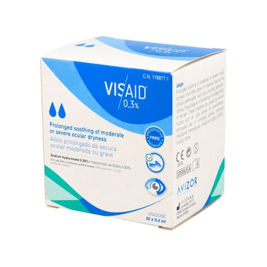 Visaid 0.3% sterile eye drops 0.4ml x 30 uts