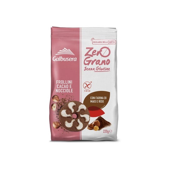 Zerograno Galletas Mantequilla Cacao Avellanas Sin Gluten 220g