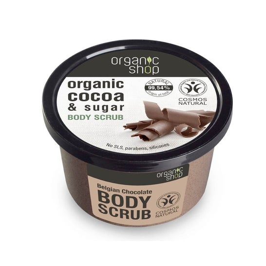Scrub per il corpo al cioccolato belga di Organic Shop