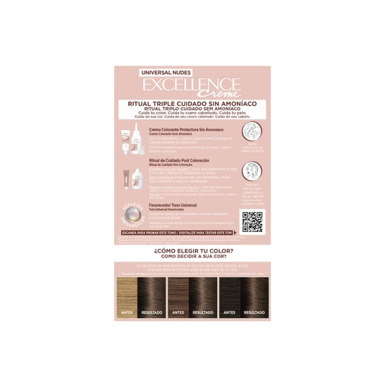 L'Oréal Excellence Creme Universal Nudes 5 U Marrón Claro 1 ud