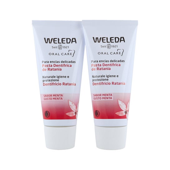 Weleda Pasta Dentífrica de Ratania Sabor Menta 2x75ml