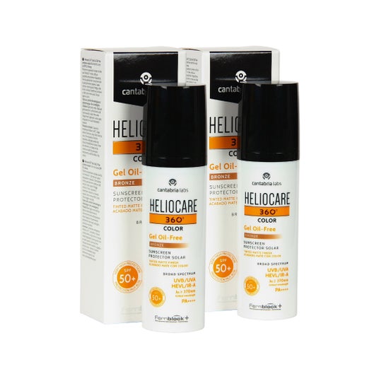 Heliocare 360° Color Gel Oil Free SPF50+ Bronze 2x50ml