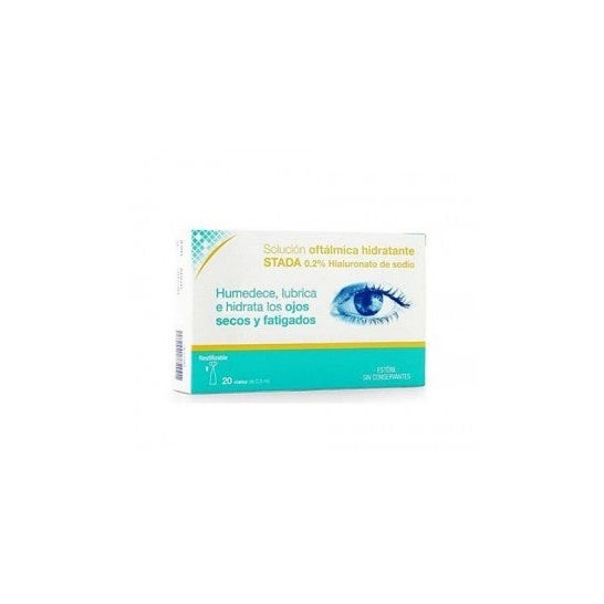 Stada øjenopløsning 0,2% hyaluronsyre 0,5 ml 20uds
