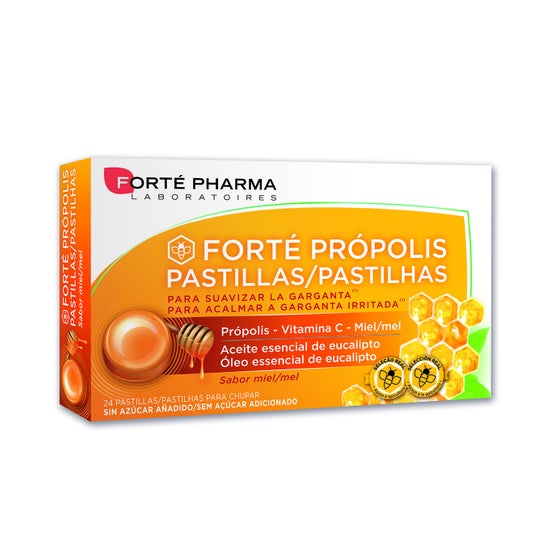 Forte Propoli 24 Compresse con miele e vitamina C sapore di miele e miele Forte Propoli 24 compresse