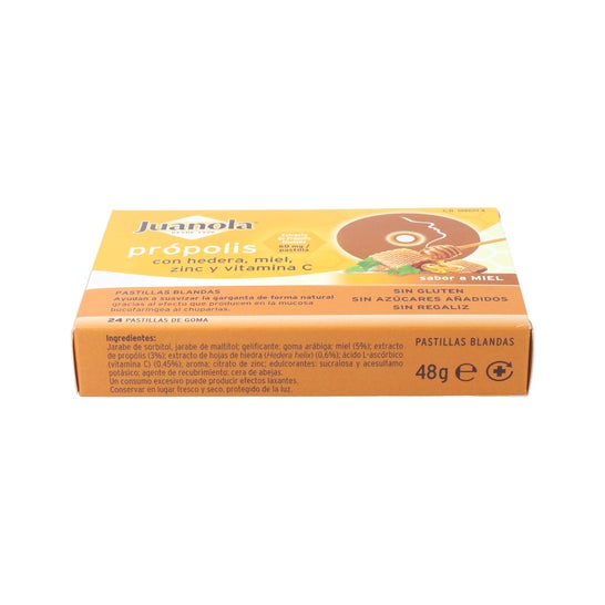 Juanola Propolis Con Hedera Sabor Miel 24 uds