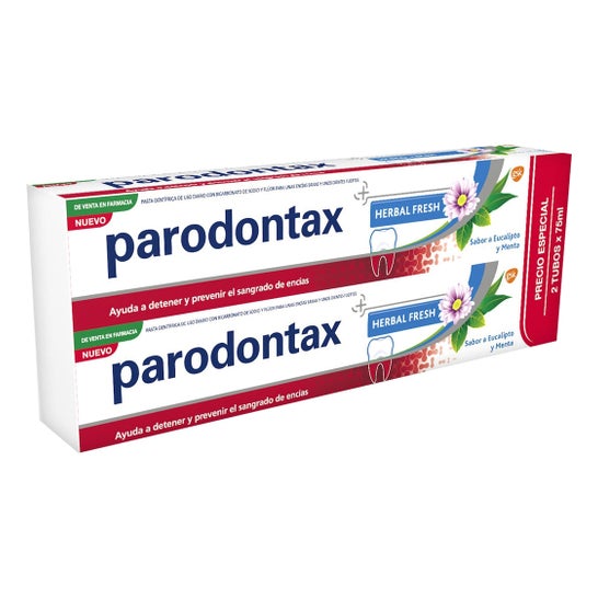 Parodontax Herbal Fresh Sabor a Eucalipto y Menta 2x75ml