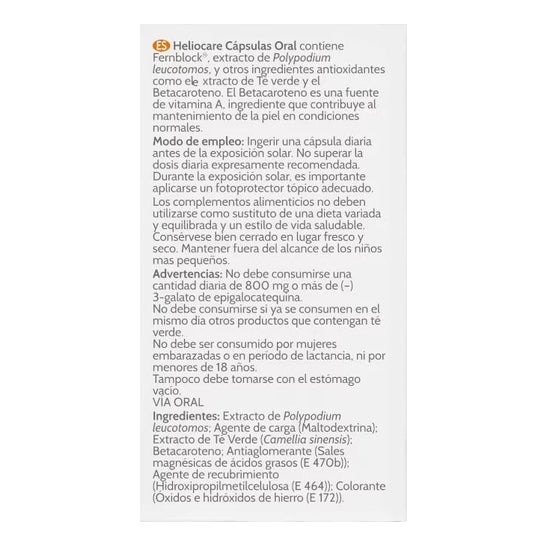 Heliocare Cápsulas Oral 90caps Heliocare Cápsulas Oral 90caps
