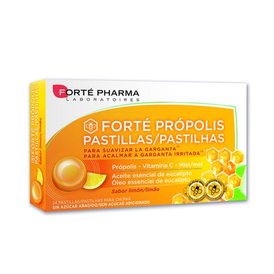 Forte Propolis 24 Tabletten mit Honig und Vitamin C Zitronenaroma