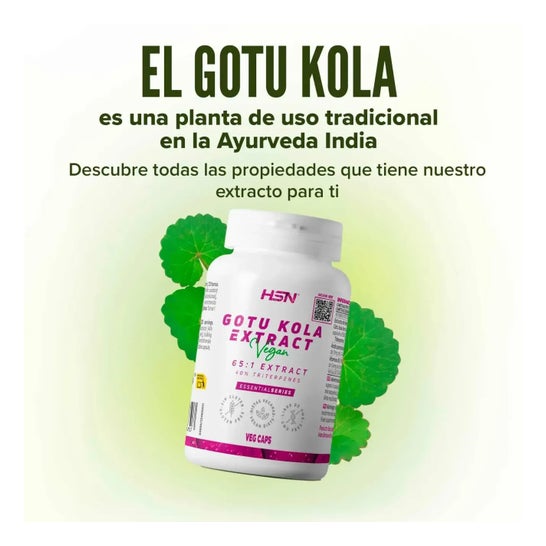 HSN Extracto de Gotu Kola 65:1 150mg 120vcaps